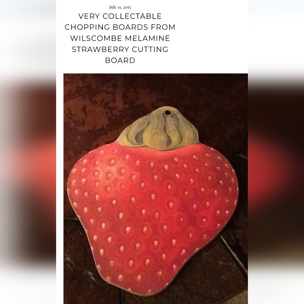 Vintage Wilscombe Strawberry Melamine, 11" Cutting Board,Made in England, EUC - Picture 14 of 14